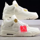 Men & Wmns Air JORDAN 4  SAIL WHITEGOLDGREY