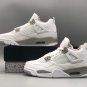 Men & Wmns Air Jordan 4 &acirc;��White Oreo&acirc;�� WhiteTech Grey-Black-Fire Red