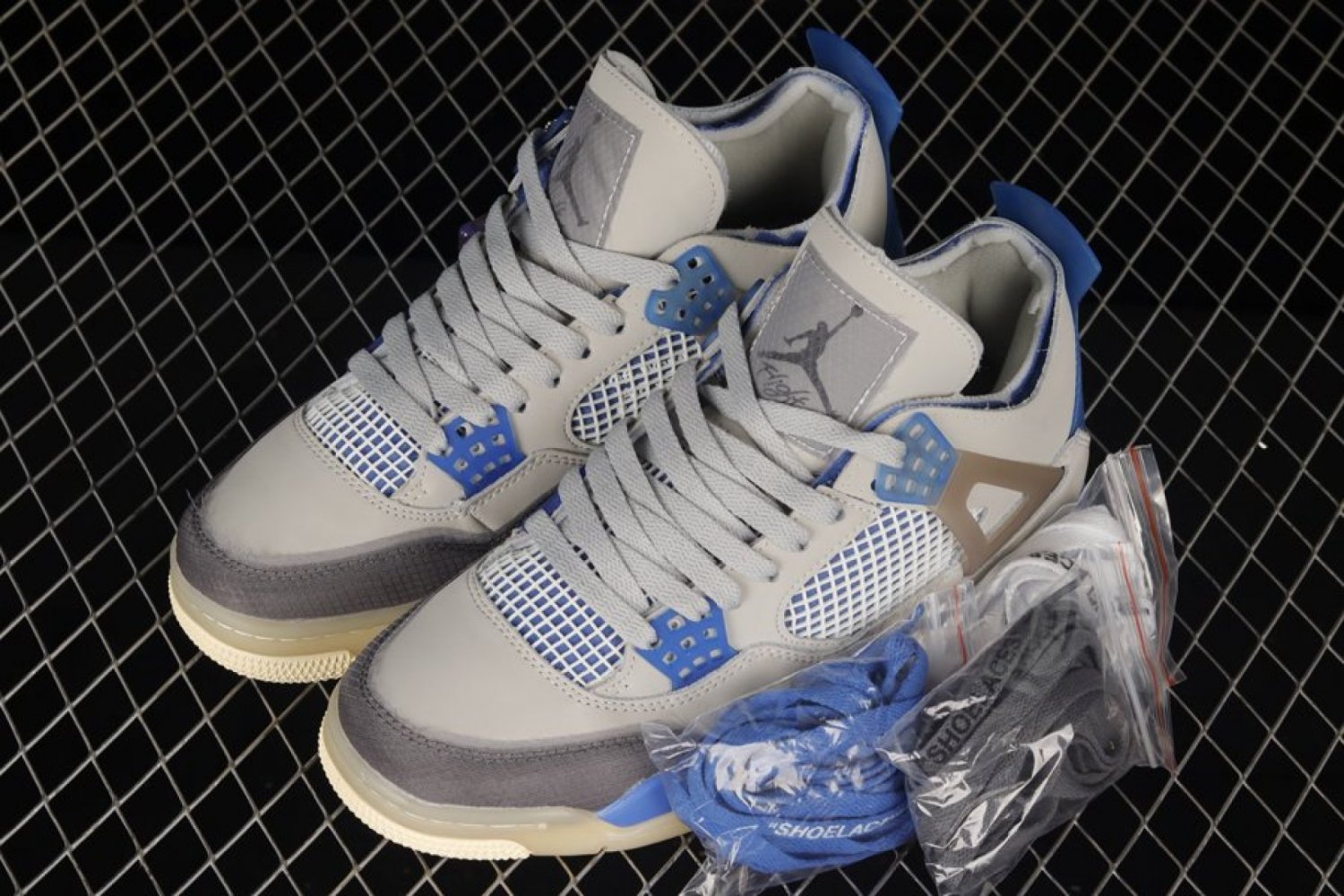 Men & Wmns Air Jordan 4 Grey Blue Basketball