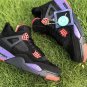Men & Wmns Air Jordan 4 NRG &acirc;��Raptors&acirc;�� BlackRed-Court Purple AQ3816-056
