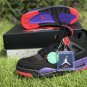 Men & Wmns Air Jordan 4 NRG &acirc;��Raptors&acirc;�� BlackRed-Court Purple AQ3816-056