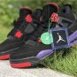 Men & Wmns Air Jordan 4 NRG &acirc;��Raptors&acirc;�� BlackRed-Court Purple AQ3816-056
