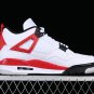 Men & Wmns Air JORDAN 4 RED CEMENT WHITEREDBLACK