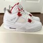 Men & Wmns Air Jordan 4 Retro  Metallic Red