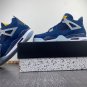 Men & Wmns Air Jordan 4 Retro &acirc;��Michigan Wolverines&acirc;�� PE AmarilloNavyWhite