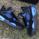 Men & Wmns Air Jordan 4 Retro Black Game Royal