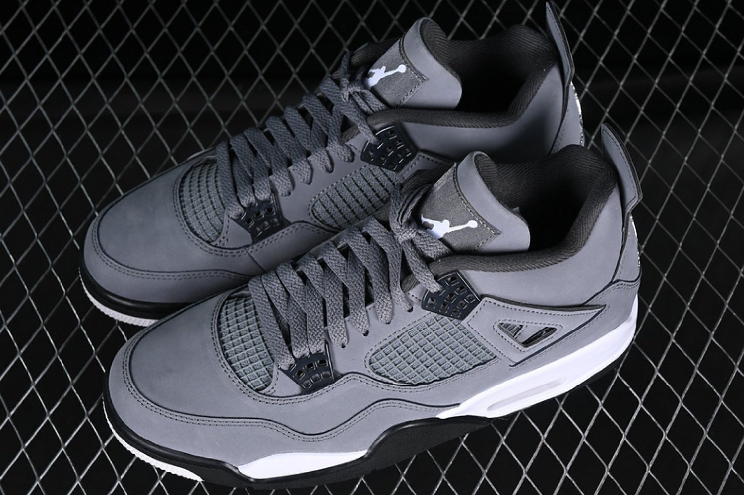 Men & Wmns Air JORDAN 4 RETRO COOL GREY WHITEBLACKGREY