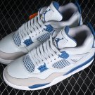 Men & Wmns Air JORDAN 4 RETRO MILITARY BLUE 2024 OFF-WHITEMILITARY BLUENEUTRAL GREY