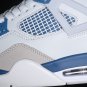 Men & Wmns Air JORDAN 4 RETRO MILITARY BLUE 2024 OFF-WHITEMILITARY BLUENEUTRAL GREY
