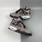 Men & Wmns Air Jordan 4 Retro Taupe HazeOil Grey-Off White-Infrared