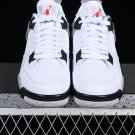 Men & Wmns Air JORDAN 4 RETRO WHITE CEMENT WHITEBLACKGREY