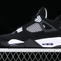 Men & Wmns Air JORDAN 4 RETRO WHITE THUNDER BLACKWHITEBLACK