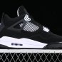 Men & Wmns Air JORDAN 4 RETRO WHITE THUNDER BLACKWHITEBLACK