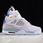 Men & Wmns Air JORDAN 4 RETRO WHITEGREYBLUE
