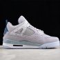 Men & Wmns Air JORDAN 4 RETRO WHITEGREYBLUE