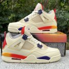 Men & Wmns Air Jordan 4 Retro WhiteOrangeBlue