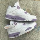 Men & Wmns Air Jordan 4 Retro WhitePurple