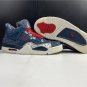 Men & Wmns Air Jordan 4 SE &acirc;��Sashiko&acirc;�� Deep Ocean Sail-Cement Grey-Fire Red
