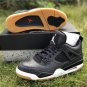 Men & Wmns Air Jordan 4 SE Black White-Gum Light Brown