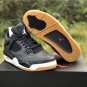 Men & Wmns Air Jordan 4 SE Black White-Gum Light Brown