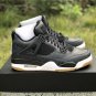 Men & Wmns Air Jordan 4 SE Black White-Gum Light Brown