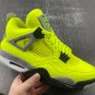 Men & Wmns Air Jordan 4 Tennis Ball Custom Atomic GreenBlack