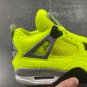 Men & Wmns Air Jordan 4 Tennis Ball Custom Atomic GreenBlack