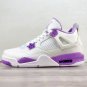 Men & Wmns Air Jordan 4 White  Purple Oreo