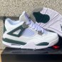 Men & Wmns Air Jordan 4 White Oxidized Green Neutral Grey