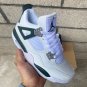 Men & Wmns Air Jordan 4 White Oxidized Green Neutral Grey