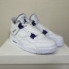 Men & Wmns Air Jordan 4 White University Purple
