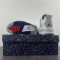 Men & Wmns Air Jordan 4 WhiteMidnight Navy-Light Smoke Grey-Fire Red