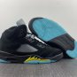Men & Wmns Air Jordan 5 Aqua Black Aquatone Taxi