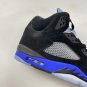 Men & Wmns Air Jordan 5 Black Racer Blue Reflective Silver