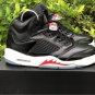 Men & Wmns Air Jordan 5 Black Muslin Fire Red