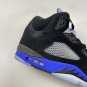 Men & Wmns Air Jordan 5 BlackRacer Blue-Reflective Silver