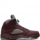 Men & Wmns Air Jordan 5 Burgundy high-top sneakers