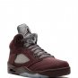 Men & Wmns Air Jordan 5 Burgundy high-top sneakers
