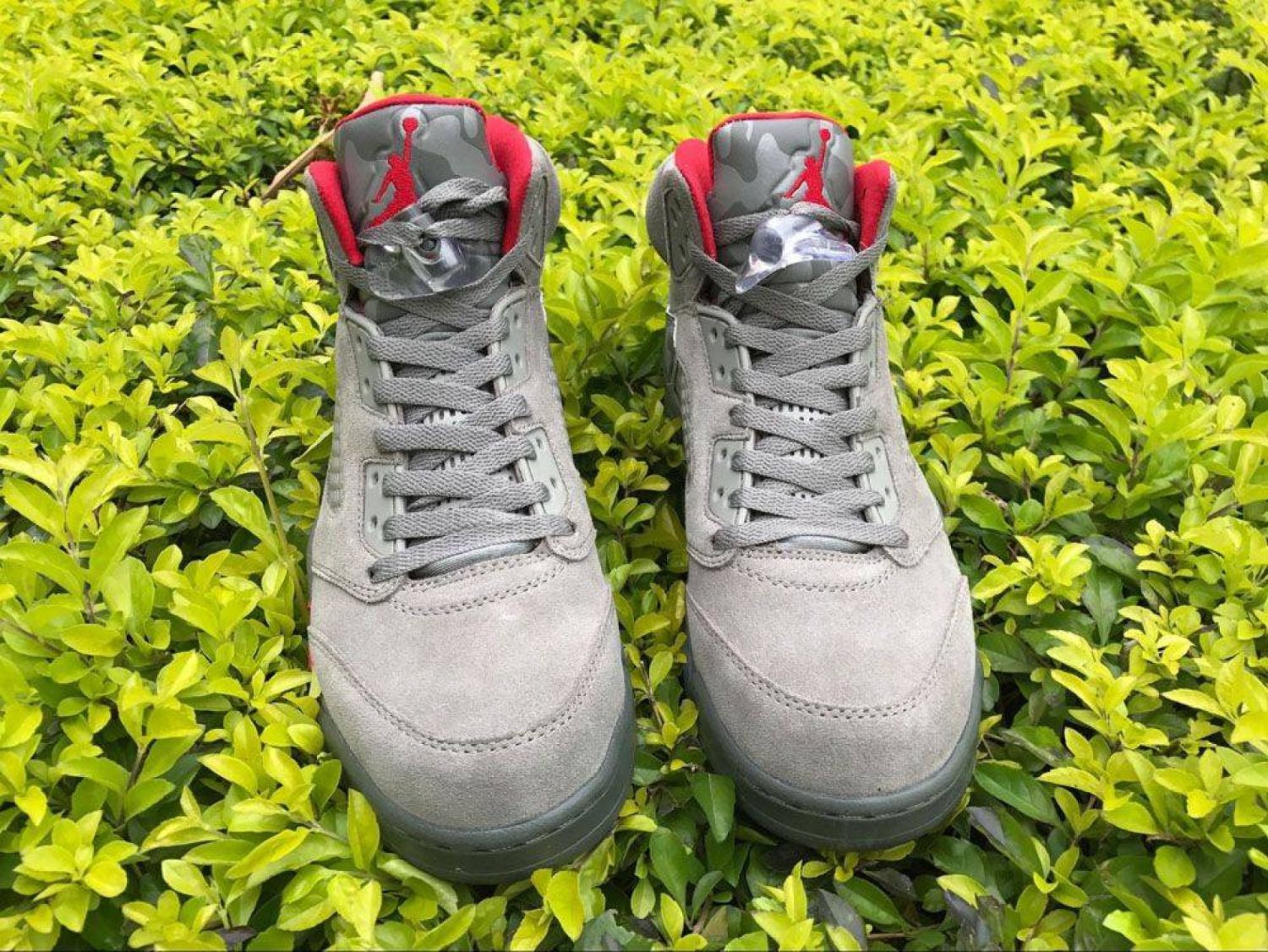 Men & Wmns Air Jordan 5 Camo Dark Stucco Fire