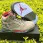 Men & Wmns Air Jordan 5 Camo Dark Stucco Fire