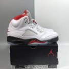 Men & Wmns Air Jordan 5 Fire Red 3M Silver Tongue