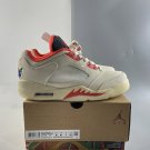 Men & Wmns Air Jordan 5 Low CNY Sail Chile Red Opti Yellow Pearl White