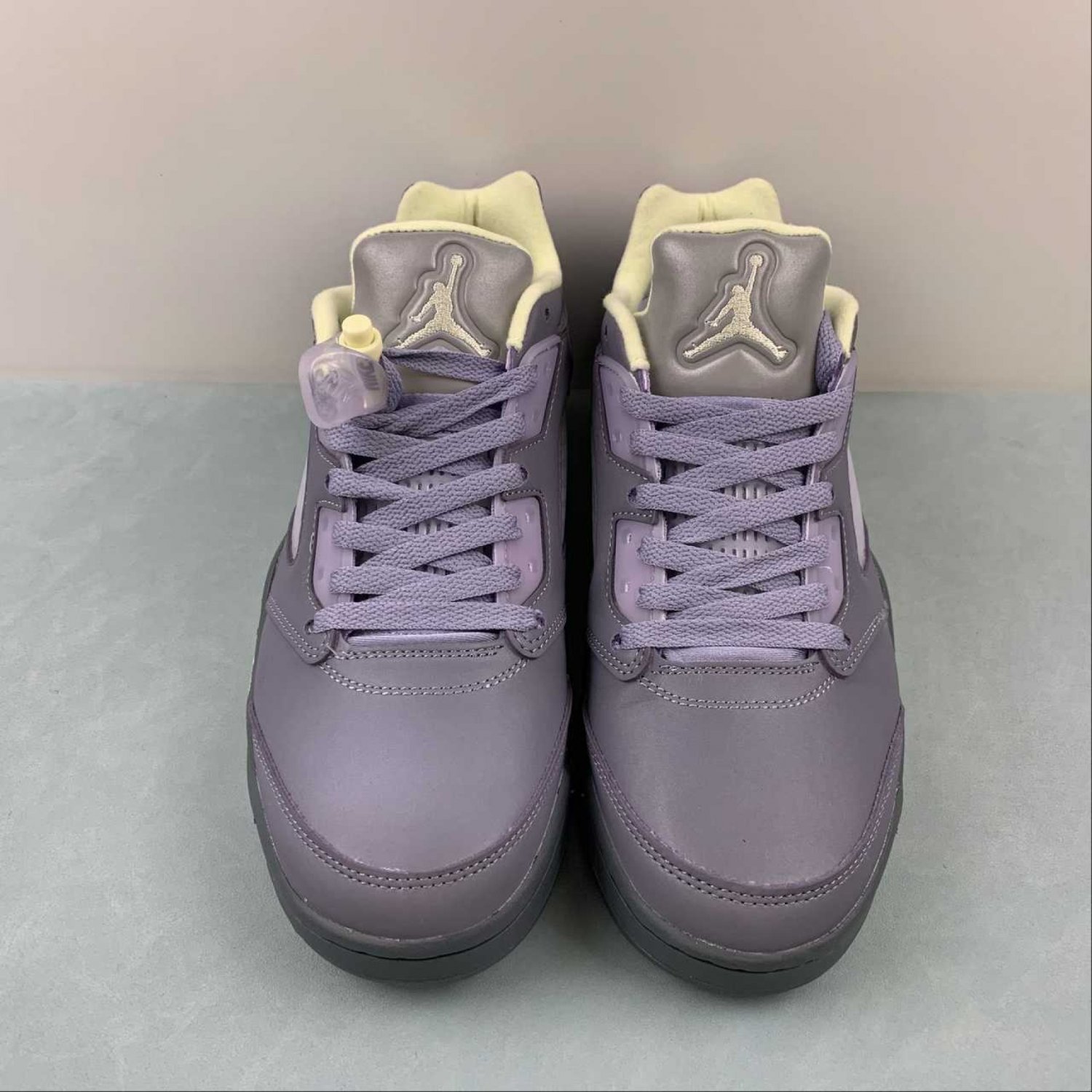 Men & Wmns Air Jordan 5 Low Indigo HazeMetallic SilverAlabaster