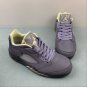 Men & Wmns Air Jordan 5 Low Indigo HazeMetallic SilverAlabaster