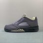 Men & Wmns Air Jordan 5 Low Indigo HazeMetallic SilverAlabaster