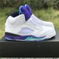 Men & Wmns Air Jordan 5 NRG &acirc;��Fresh Prince&acirc;�� WhiteGrape Ice-Black-New Emerald