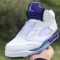 Men & Wmns Air Jordan 5 NRG Fresh Prince White Grape Ice Black New Emerald