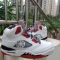 Men & Wmns Air Jordan 5 Quai 54 White University Red Black