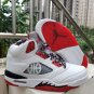 Men & Wmns Air Jordan 5 Quai 54 White University Red Black