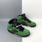 Men & Wmns Air Jordan 5 SE Oregon Ducks Apple Green Black Yellow Strike